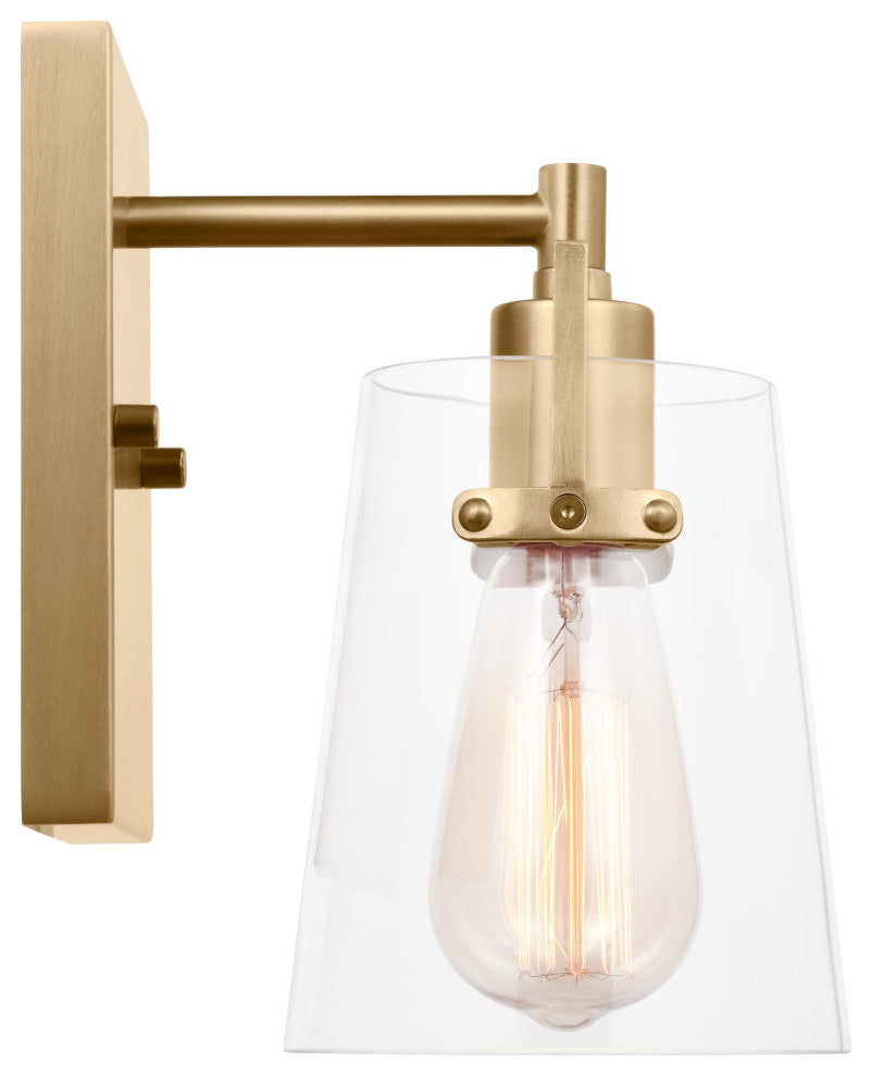 Crofton Small Sconce, Satin Brass