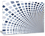 Blue Square Pixel Mosaic Illustration, Abstract Wall Art Canvas, 40x30