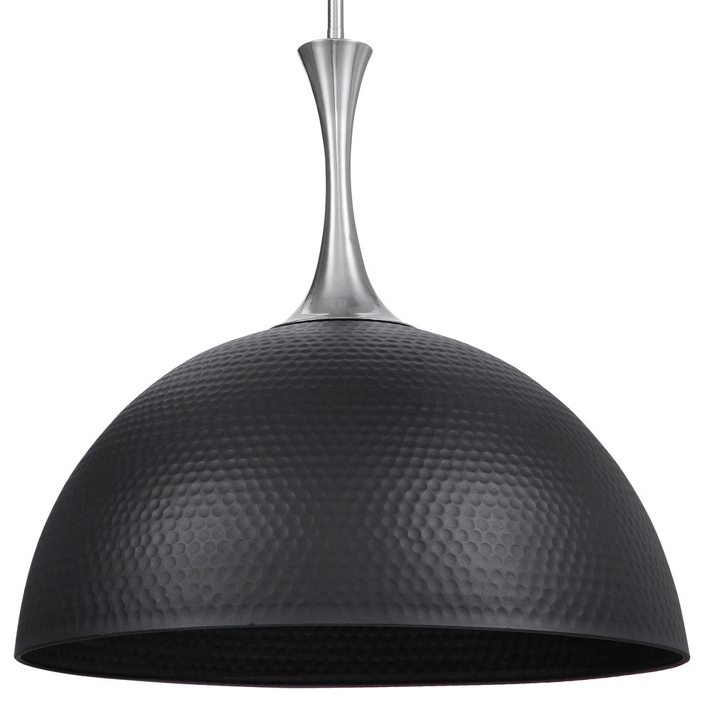 Uttermost Raynott Black 1 Light Dome Pendant