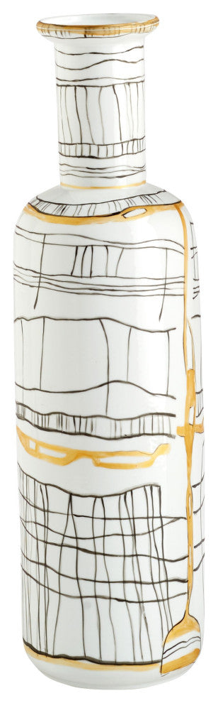 Lindus Vase, Bk, Wh, Md