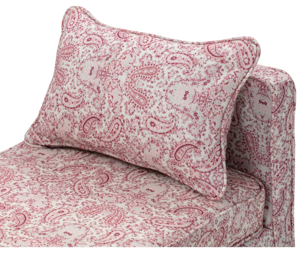 Rustic Manor Katarina Bench Upholstered, Linen, Paisley Red