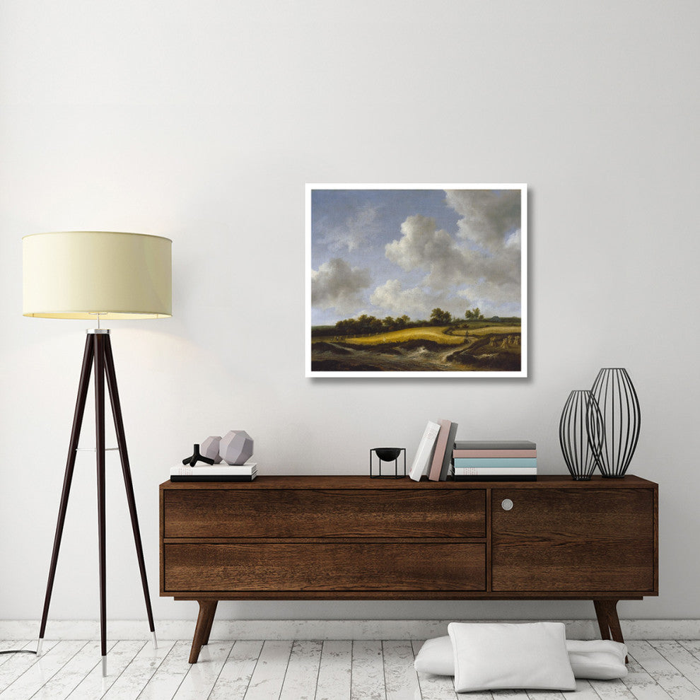 "Landscape with a Wheatfield" Digital Paper Print by Jacob van Ruisdael, 38"x33"