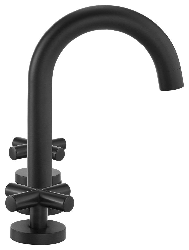 Ivy Courte 8 in. Widespread, Cross Handle, Bathroom Faucet, Matte Black