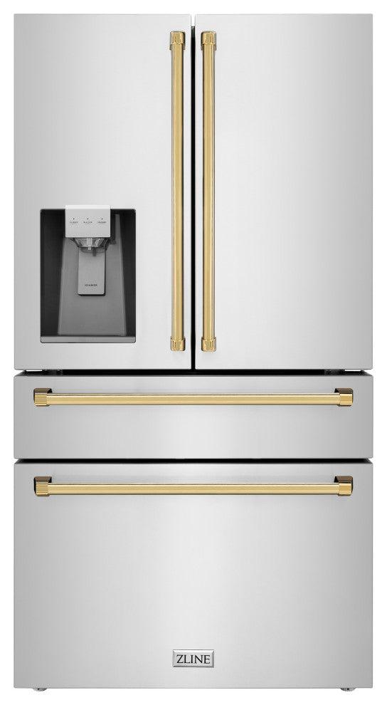 ZLINE 36" French Door Refrigerator With Water and Ice Dispenser RFMZ-W-36-G