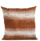 Plutus Orange Brown Furever Faux Fur Throw Pillow, 18" x 18"