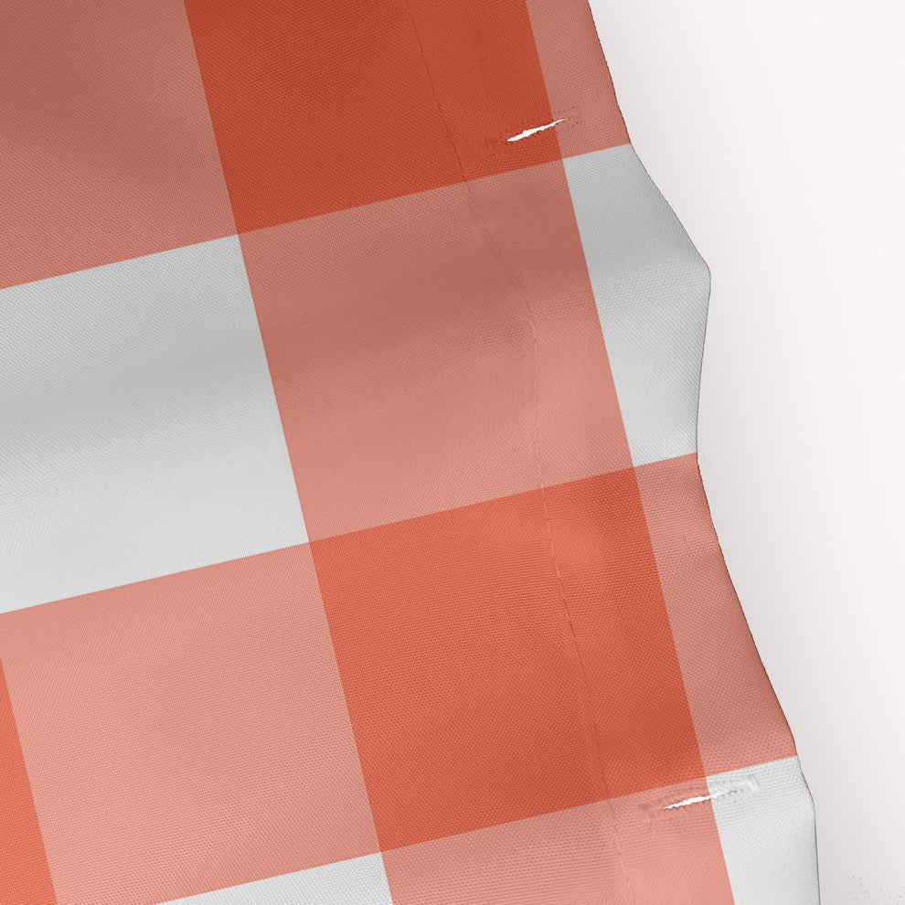 70"Wx73"L Gingham Plaid Shower Curtain, Harvest Orange