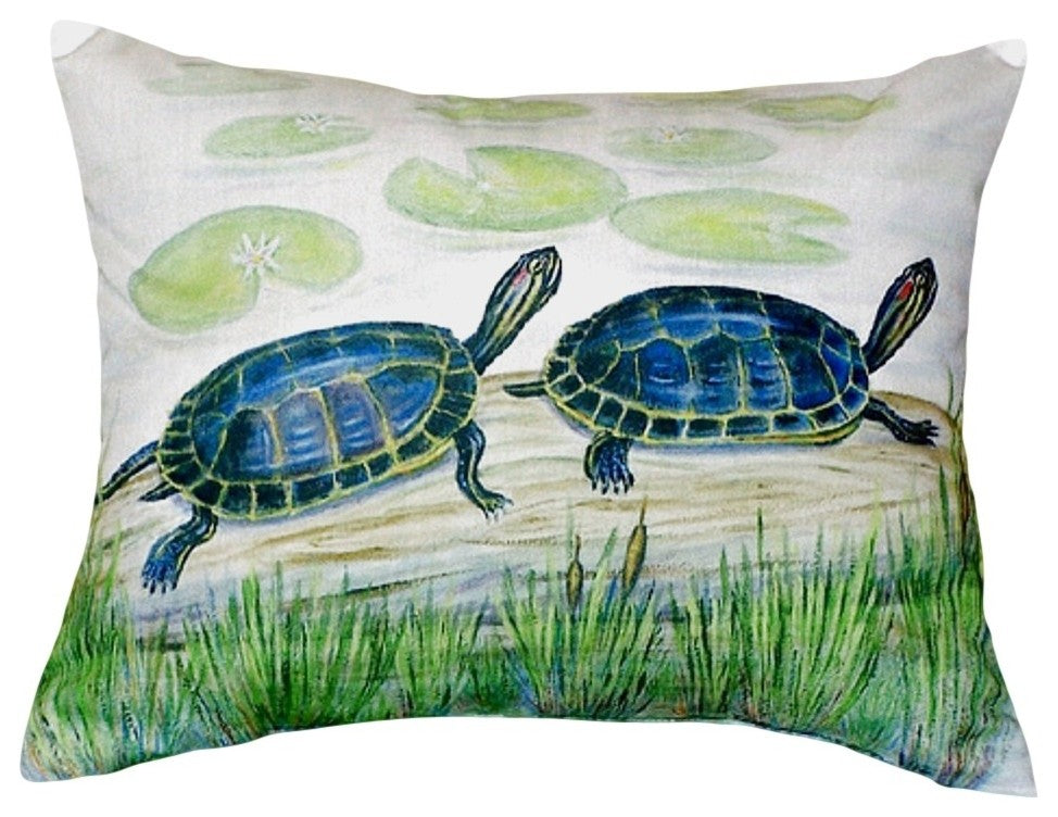 Two Turtles No Cord Pillow - Set of Two 16x20