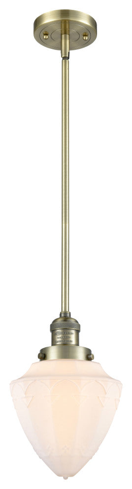 Innovations 201S-AB-G661-7 1 Light Mini Pendant, Antique Brass