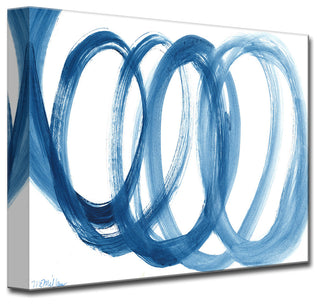 Loopy Blue' Ready2HangArt Canvas by Leslie Owens, 16"x12"