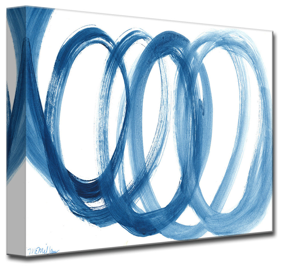 Loopy Blue' Ready2HangArt Canvas by Leslie Owens, 16"x12"