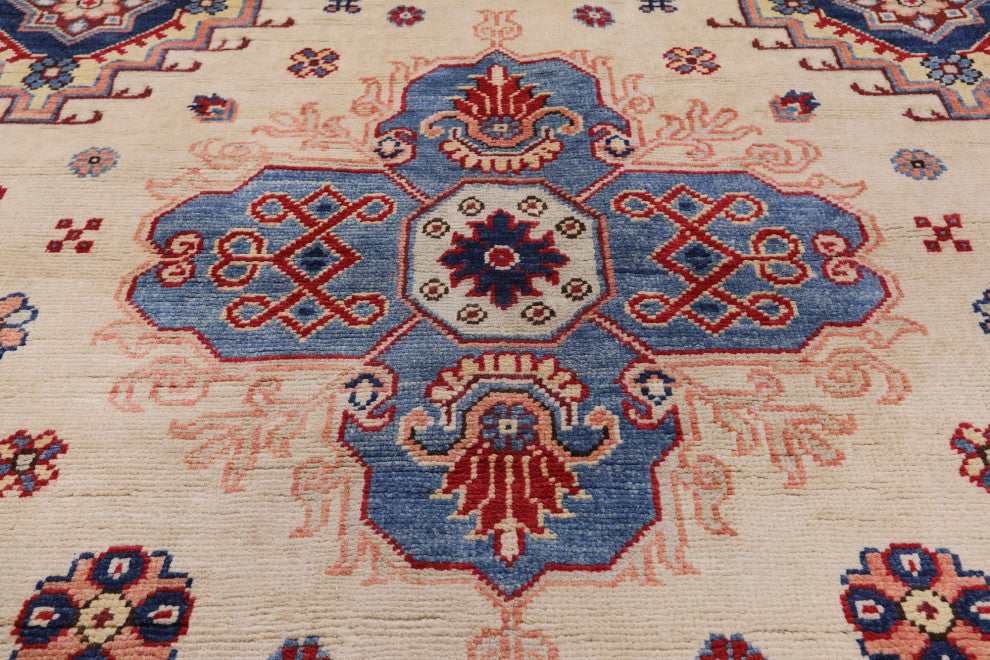 8' 0" X 10' 0" Super Kazak Hand Knotted Rug Q4441