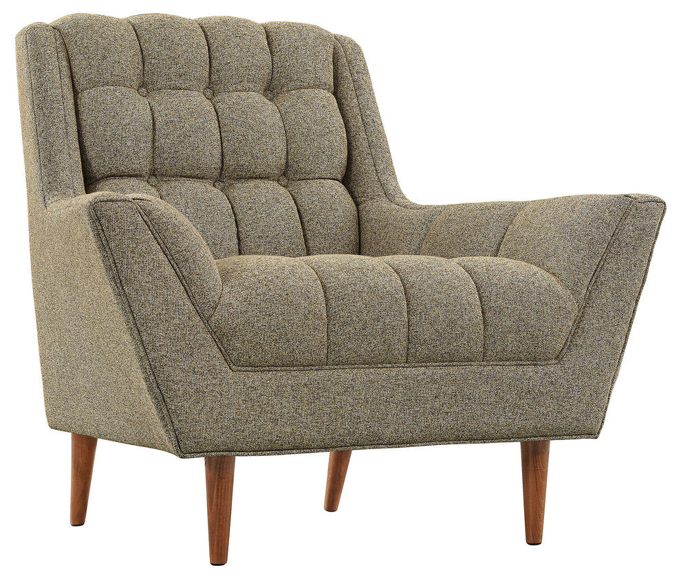 Modern Contemporary Fabric Armchair, Beige, Fabric
