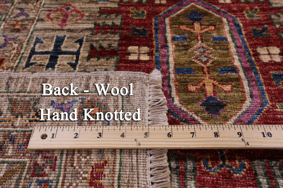 6' 7" X 10' 2" Fine Turkmen Ersari Hand Knotted Rug - Q12487