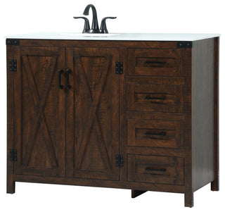 Home Living 19" Farmhouse Expresso-Light Bathroom Vanity