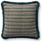 Loloi PLL0202 Natural / Blue 18'' x 18'' Cover WithPoly