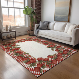Addison Premium Washable Mayfield AMF164 red 3' x 5' Rug