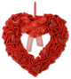 19.25" Fabric Valentine's Heart Wreath