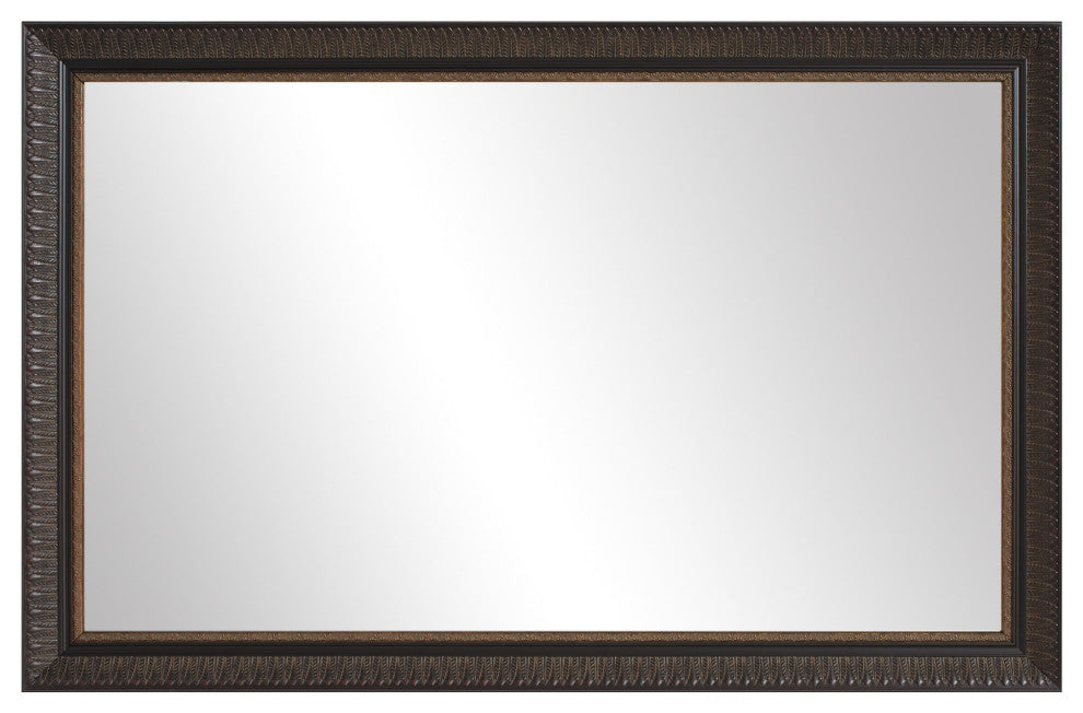 Napa Bronze Framed Wall Mirror, 36"x24"