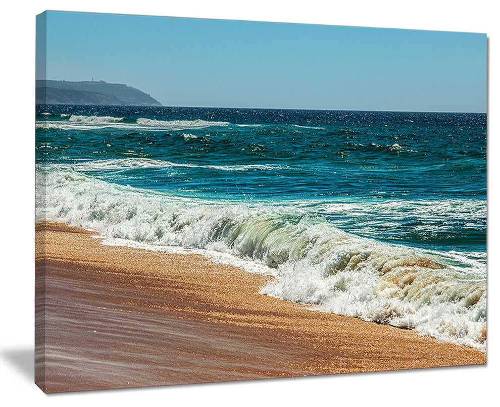 "Ideal Blue Atlantic Beach in Summertime" Seascape Wall Art, 20"x12"