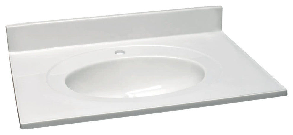 Design House 554592 31" Cultured Marble Vanity Top - Solid White