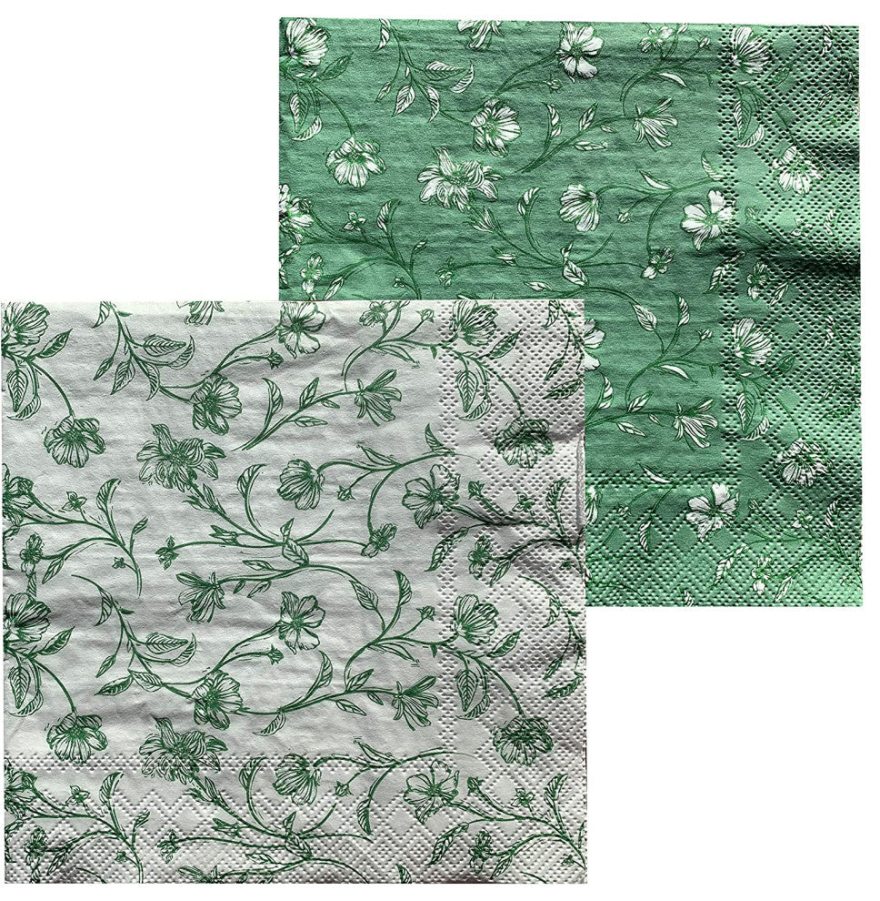 40 Count Arts and Crafts Flower Napkins