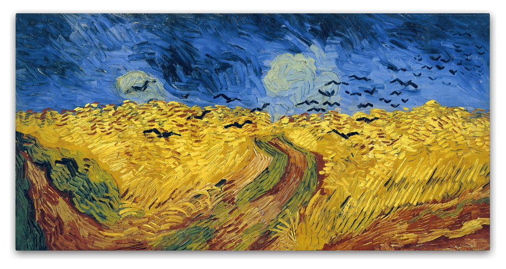 Vincent van Gogh 'Wheatfield with Crows' Canvas Art, 19x10