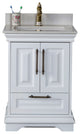 Romana Collection 24" Bathroom Vanity With Sink, Mirror, Countertop, White