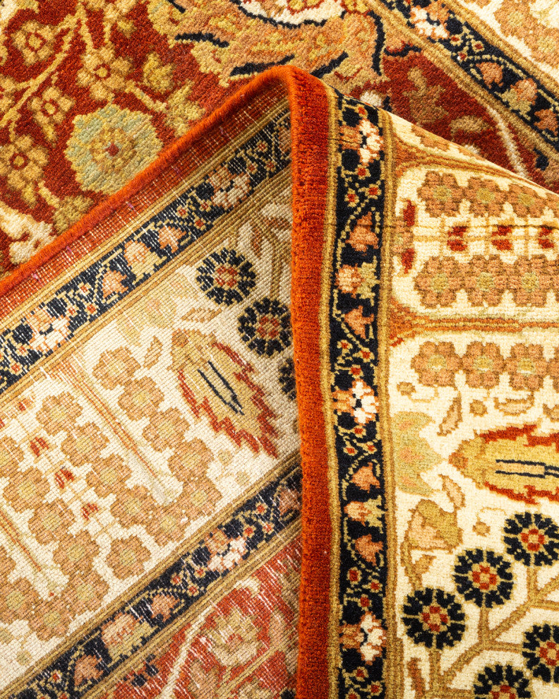 Mogul, One-of-a-Kind Hand-Knotted Area Rug Orange, 3'0"x5'0"