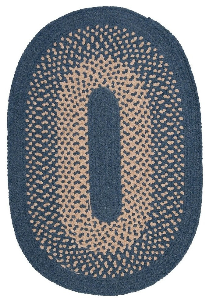 Colonial Mills Jackson JK50 Federal Blue Traditional Area Rug, Oval 2'x12'