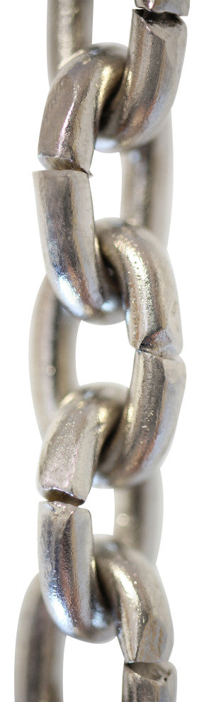 Brass Small Round Chandelier Chain, 3', Polished Nickel, U17