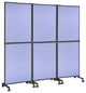Acoustic Room Divider 72"x66" Office Partition 3 Panels, Blue