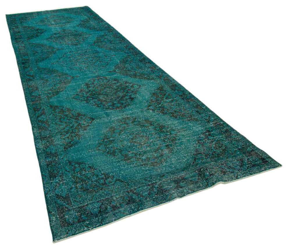 Rug N Carpet - Handwoven Oriental 4' 6" x 13' 4" Antique Runner Rug