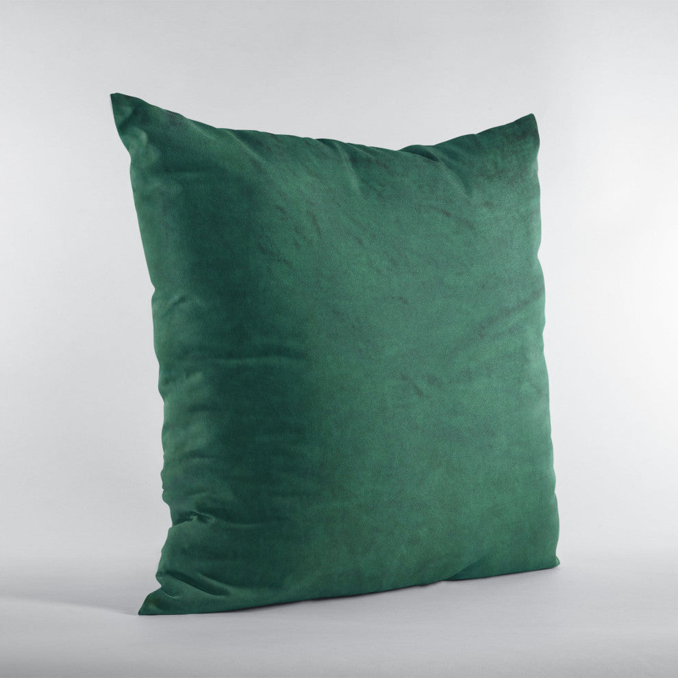 Emerald Lux Velvet Shiny Velvet Luxury Throw Pillow, Double sided 20"x30" Queen