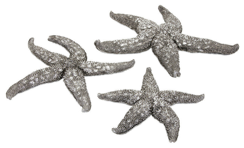 Magali Silver Starfish Wall Decors, 3-Piece Set