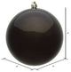 Vickerman 4" Gunmetal Shiny Ball Ornament, 6 per Bag