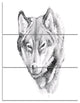 "Wolf Tattoo Art" Digital Metal Wall Art, 3 Panels, 28"x36"