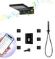 Varese 22" Musical 6 Functions Shower System With 6 Jetted Body Sprays, Non LED