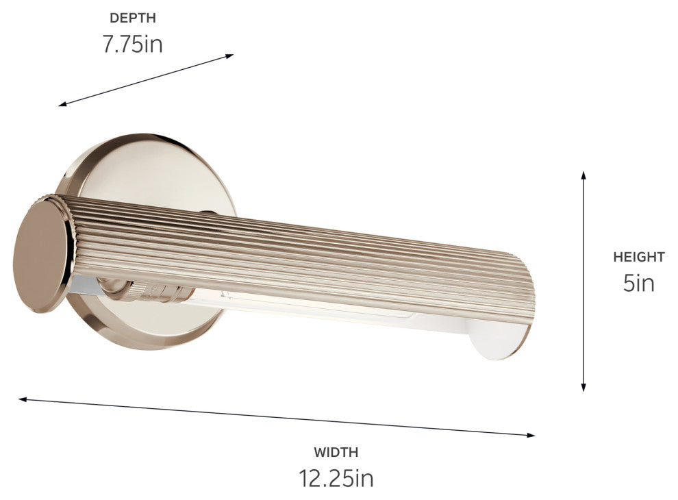 Midi 12" Picture Light, Polished Nickel