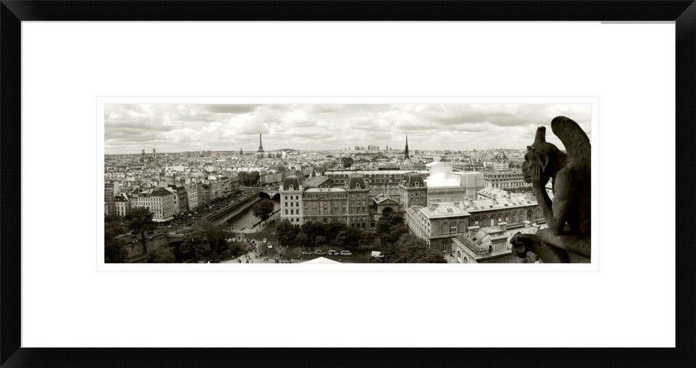 "Paris Panorama" Framed Digital Print by Vadim Ratsenskiy, 26"x14"