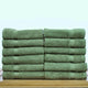 Dobby Border Luxury Hotel and Spa Wash Cloth, Set of 12,  Moss