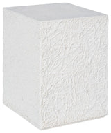 String Theory Pedestal, White Stone, Small
