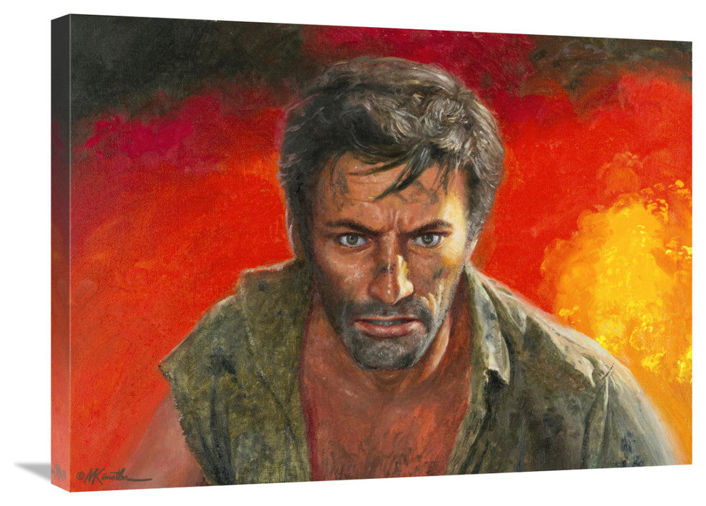 "Surviving the Blast" Stretched Canvas Giclee by Mort Kunstler, 30x22"