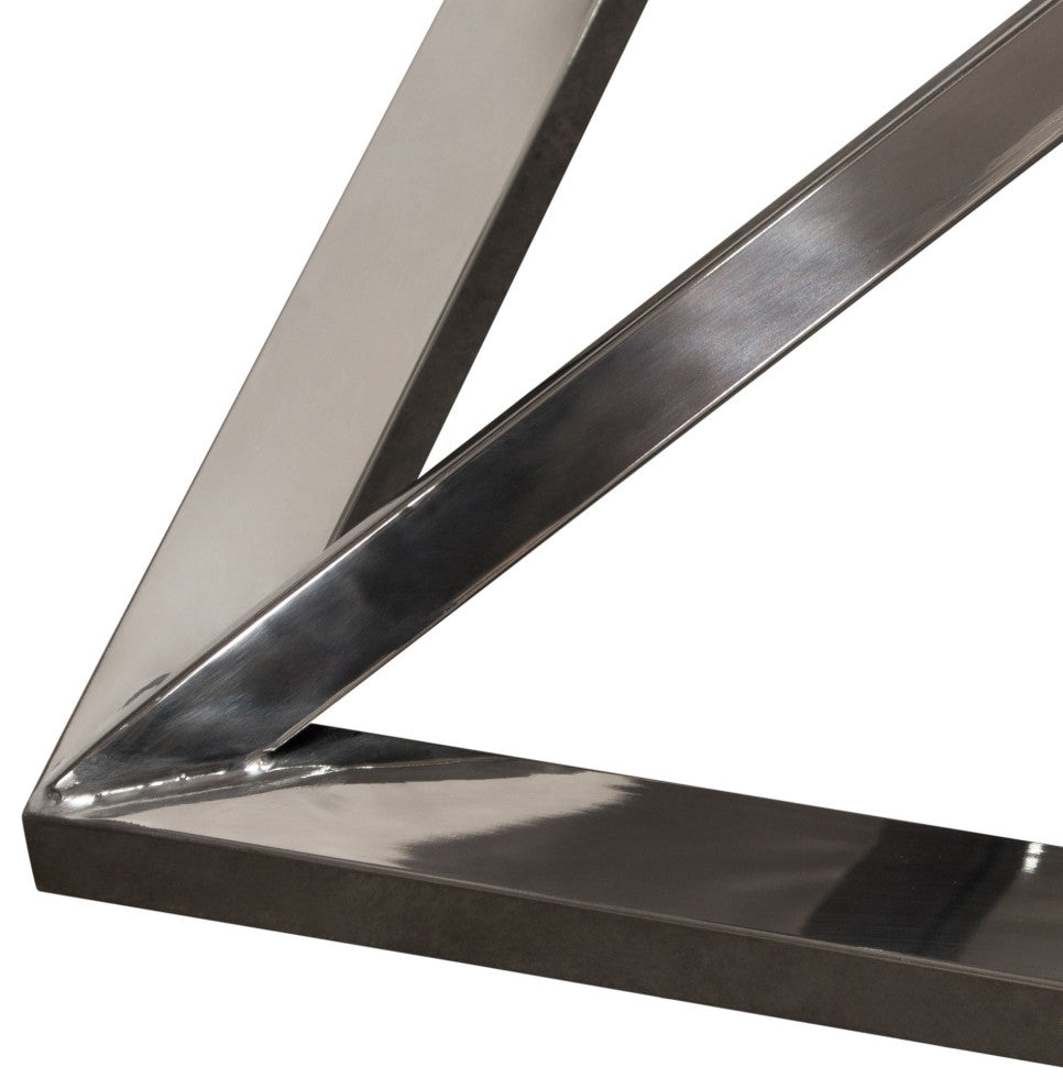 Aria Square Cocktail Table wiith Metal Base, Black