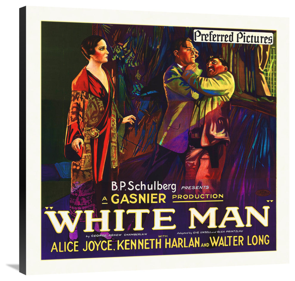 "White Man, 1924" Stretched Canvas Giclee by Hollywood Photo Archive, 36x36"