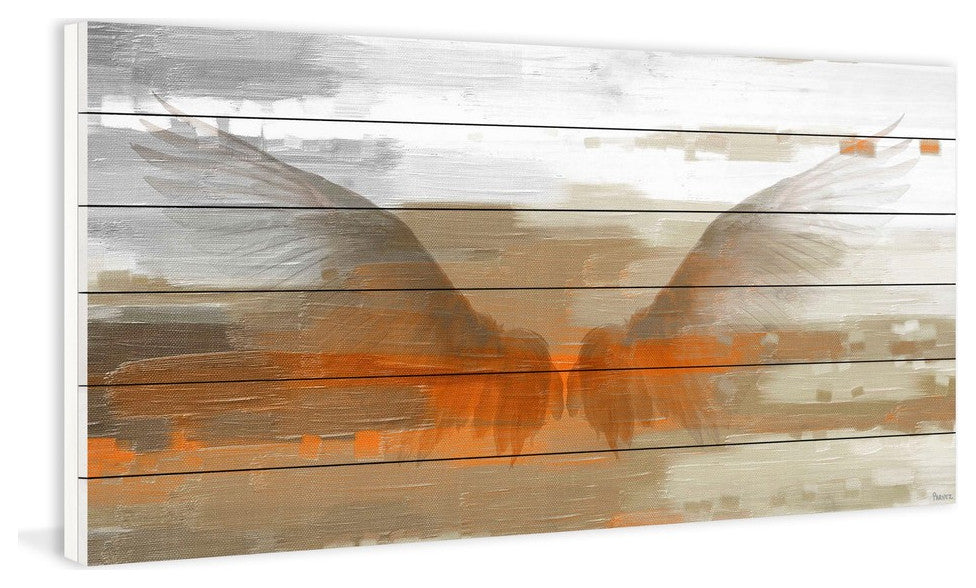 "Polegate" Print on White Wood, 60"x30"