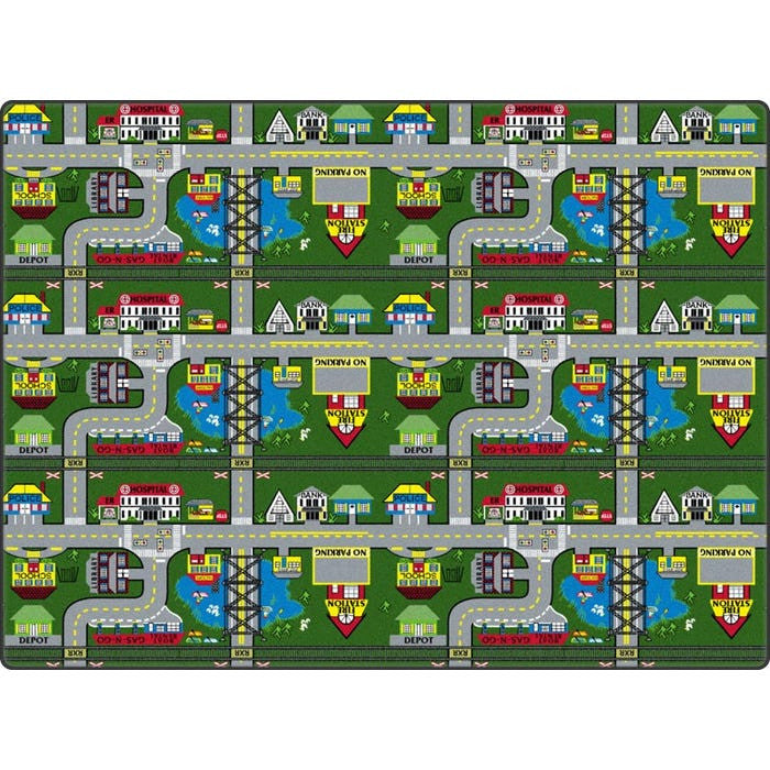 Flagship Carpets FE151-42A 6'x12' Places To Go Rug
