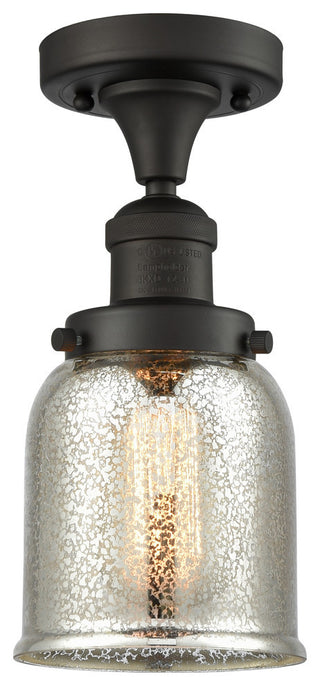 1-Light Small Bell 9" Semi-Flush Mount, Oil Rubbed Bronze