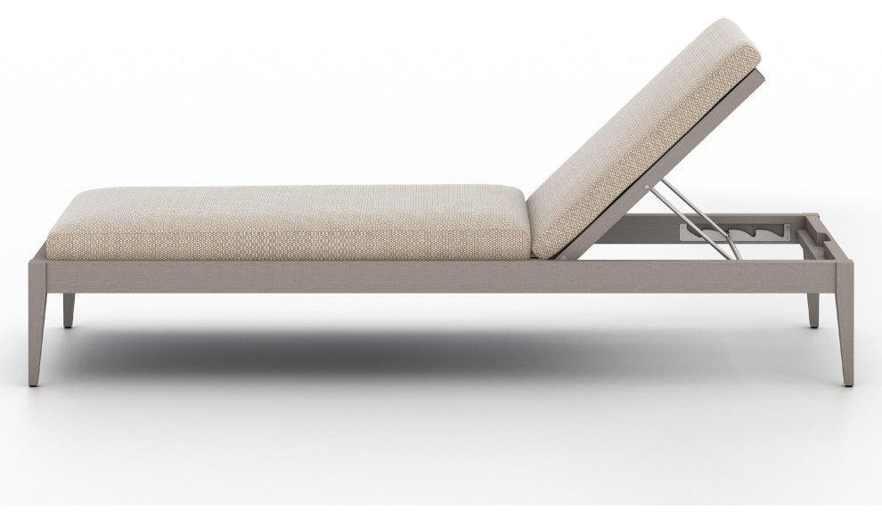 Sherwood Outdoor Chaise Lounge-Grey/Sand