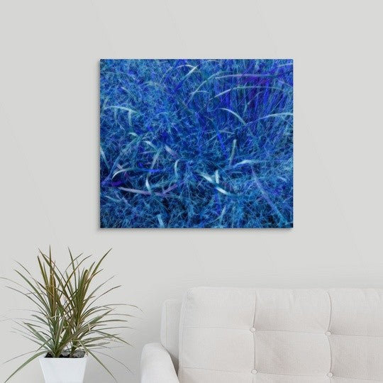 "Big Grass Surreal Abstract" Wrapped Canvas Art Print, 24"x21"x1.5"