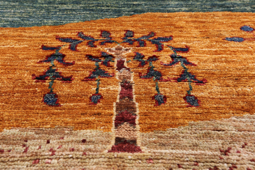 5' 9" X 8' 1" Persian Gabbeh Tribal Hand-Knotted Rug Q5288